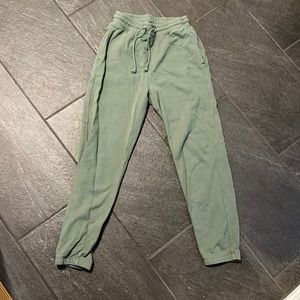 j crew sweatpants green